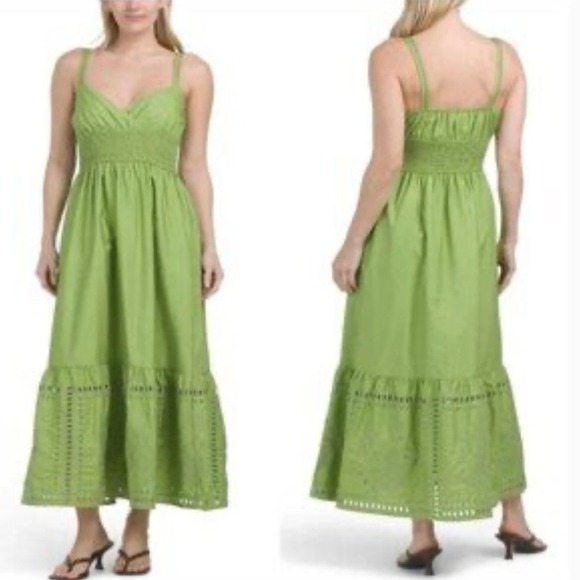 Calypso St. Barth Dresses & Skirts - CALYPSO ST. BARTH Sleeveless Embroidered Eyelet 100% Cotton Maxi Dress - Size SP